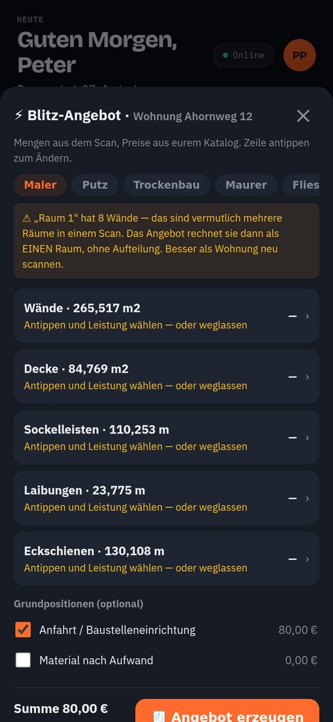 Blitz-Angebot aus dem Scan